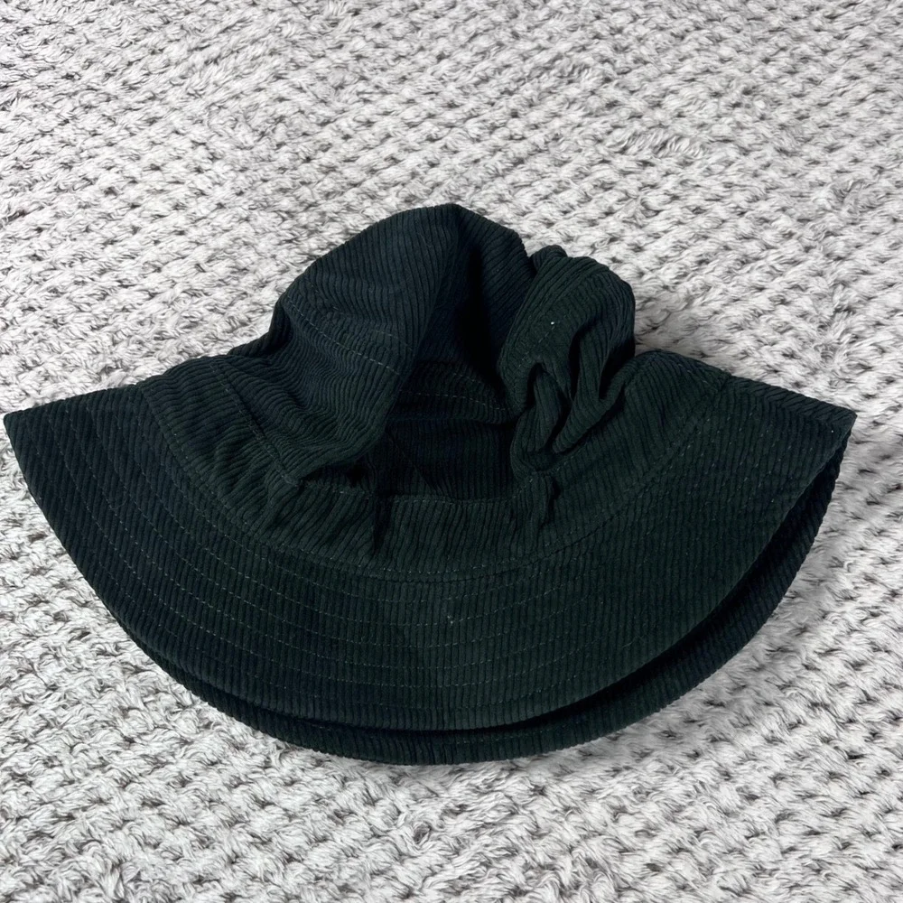 J Crew Unisex Casual Corduroy Bucket Hat Dark Green Size S/M BE128 NWT‎